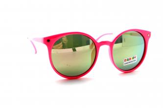 подростковые солнцезащитные очки bigbaby 7002 розовый зеркально зеленый