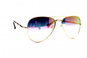 солнцезащитные очки Kaidai 7017 золото розовый