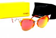 РАСПРОДАЖА Солнцезащитные очки FENDI 0042 оранжевый -красный-зеркальный