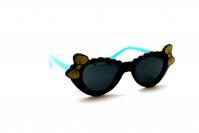 детские солнцезащитные очки 2 бантика черный голубой