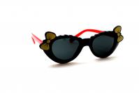 детские солнцезащитные очки 2 бантика черный красный