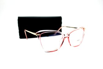 Компьютерные очки c футляром -  CLAZIANO TR90 9010 розовый прозрачный